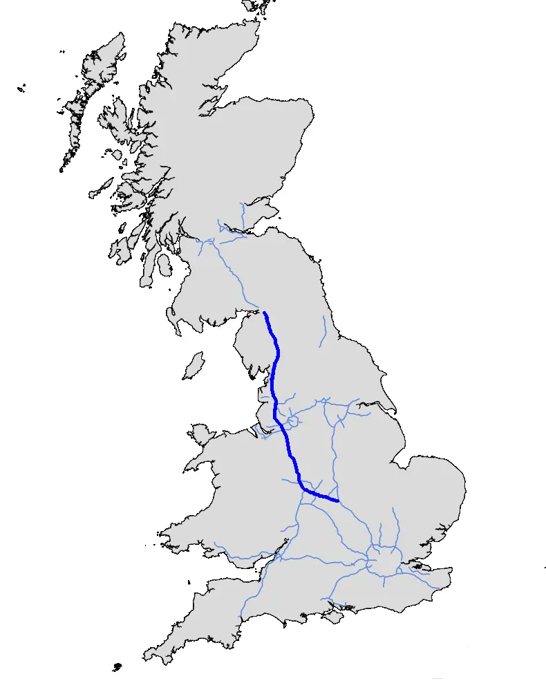 Map: Uk Motorway Map M6