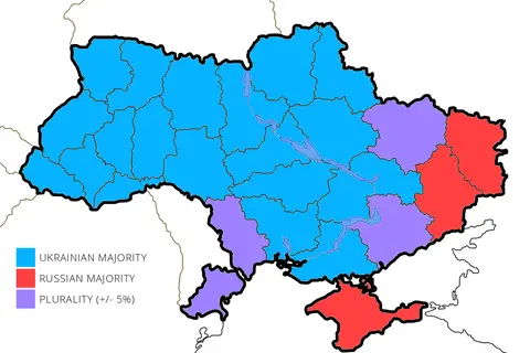 Map: Ukraine Majority Language Map 2001