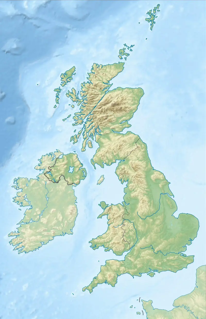 Map: United Kingdom Relief Location Map
