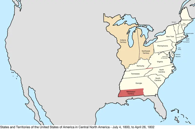 Map: United States Central Map 18000704 to 18020426
