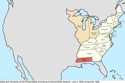 Map: United States Central Map 18000704 to 18020426