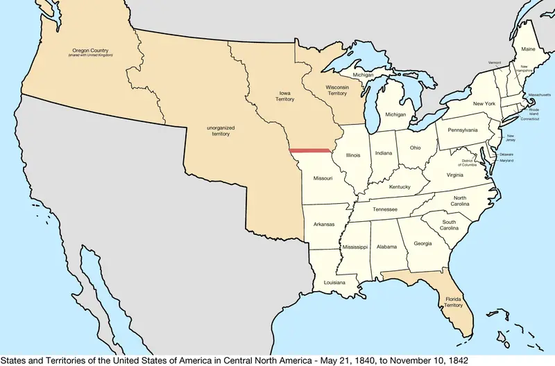 Map: United States Central Map 18400521 to 18421110