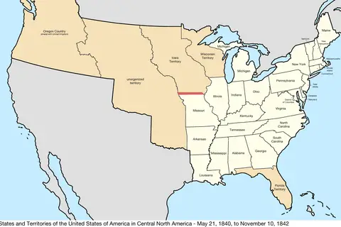 Map: United States Central Map 18400521 to 18421110