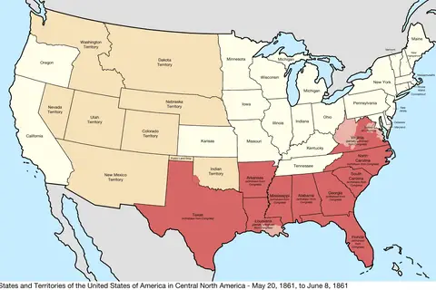 Map: United States Central Map 18610520 to 18610608