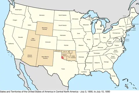 Map: United States Central Map 18900703 to 18900710