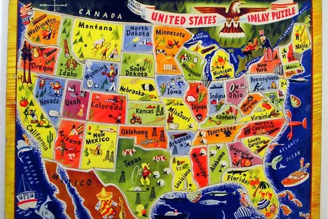 Map: United States Inlay Puzzle