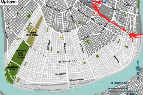 Map: Uptown New Orleans Map