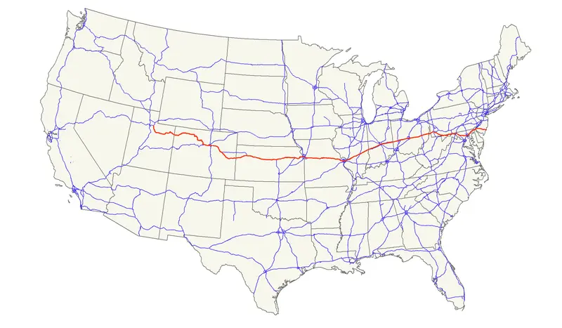 Map: Us 40 Map