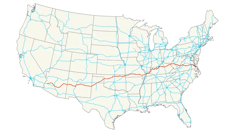 Map: Us 60 Map