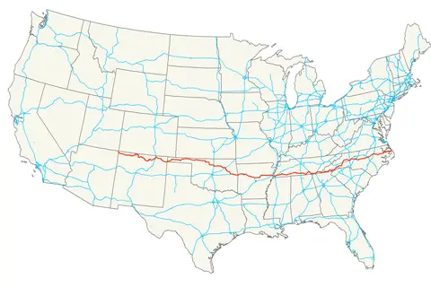 Map: Us 64 Map