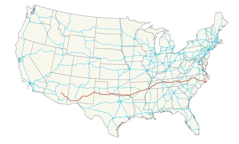 Map: Us 70 Map