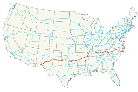 Map: Us 70 Map