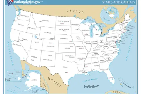 Map: Us Map States and Capitals