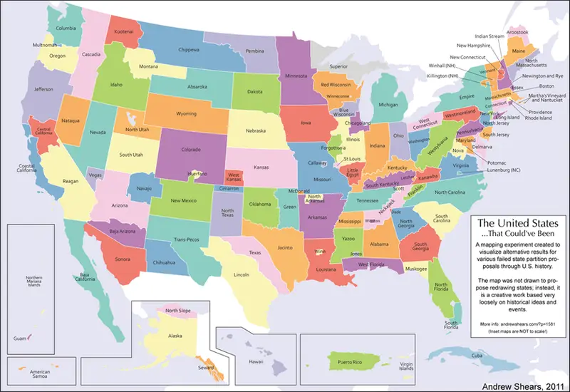 Map: US Map with All Potential States.