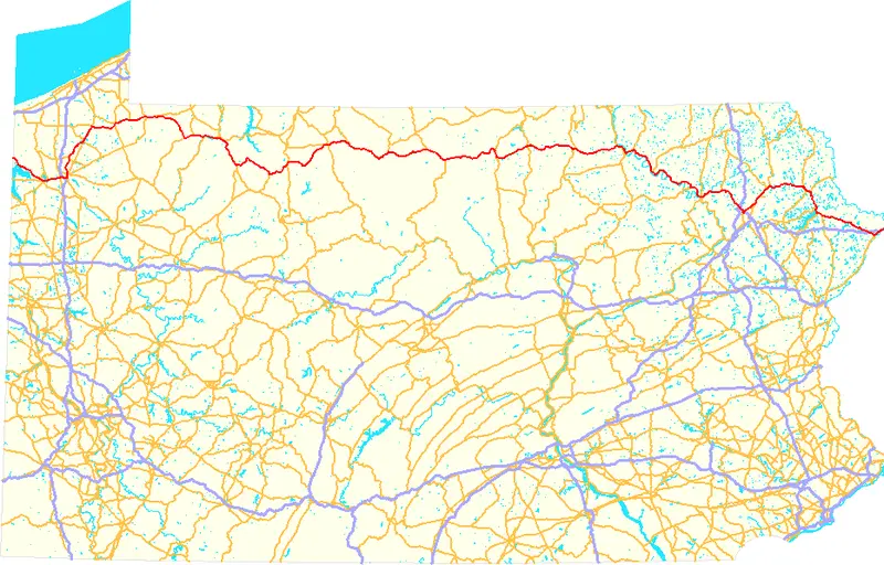 Map: Us Route 6 Pa Map