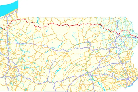 Map: Us Route 6 Pa Map