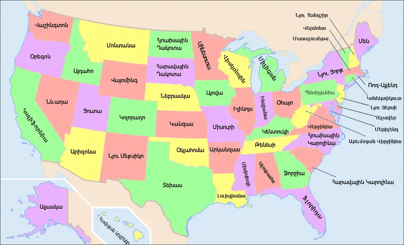 Map: Usa States on Map