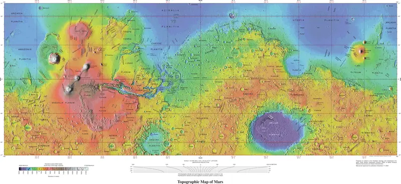 Map: Usgsplanetmarstopographical Map