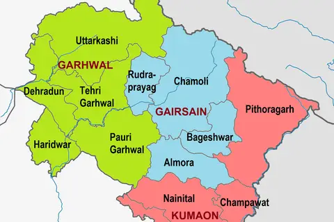 Map: Uttarakhand Divisions Map