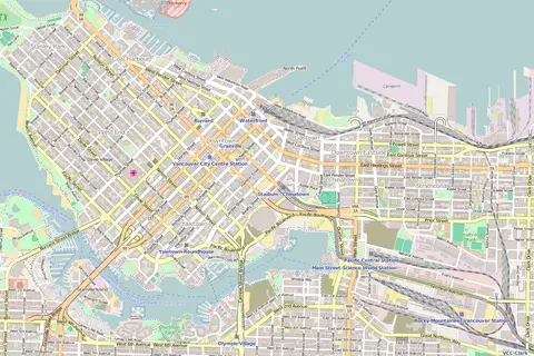 Map: Vancouver British Columbia Downtown Openstreet Map