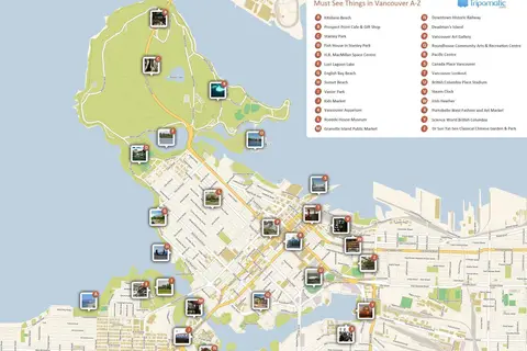 Map: Vancouver Printable Tourist Attractions Map