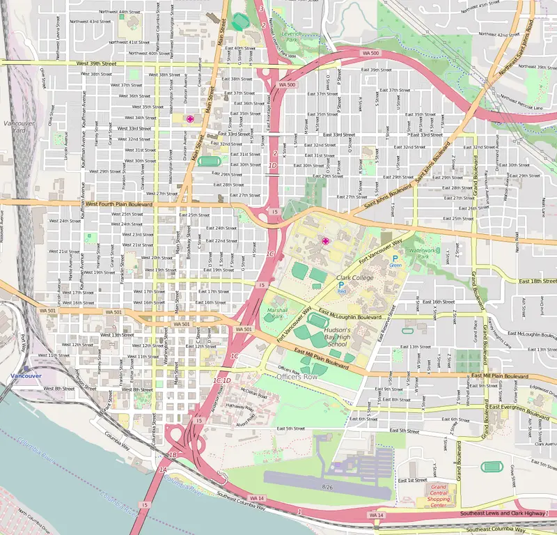 Map: Vancouver Washington Openstreet Map