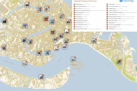 Map: Venice Printable Tourist Attractions Map