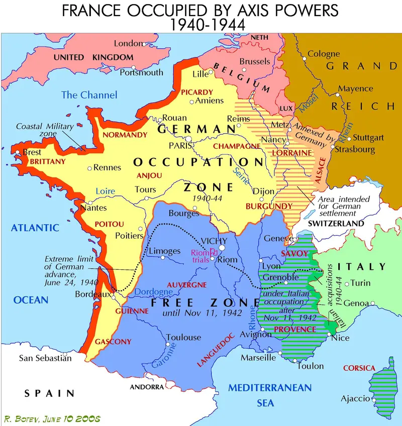 Map: Vichy France Map