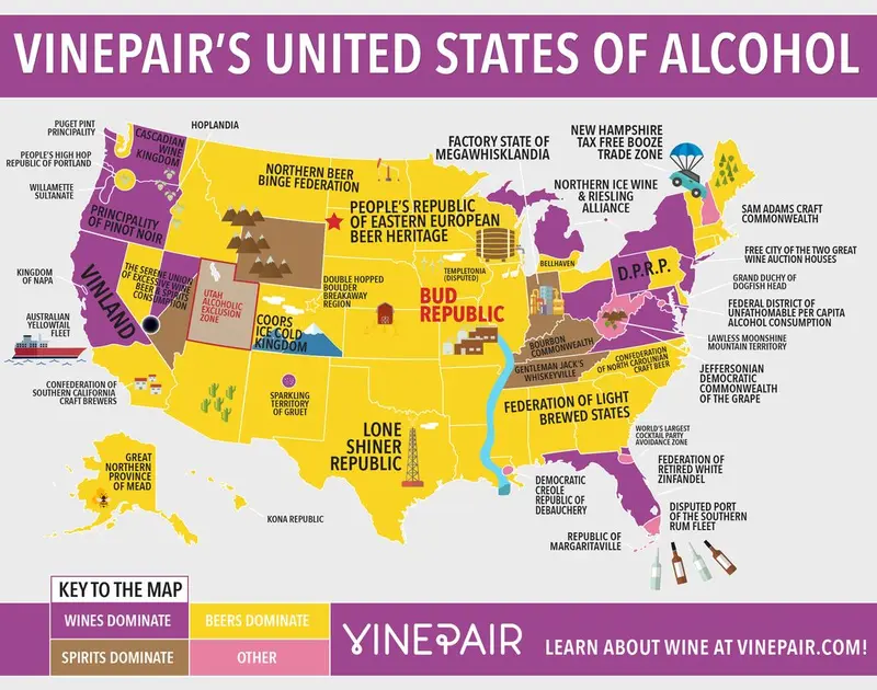 Map: VinePair’s United States of Alcohol