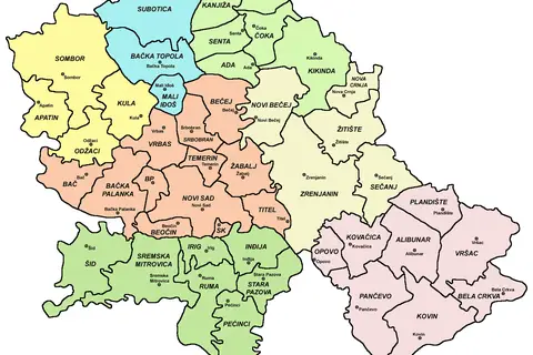 Map: Vojvodina Municipalities Map