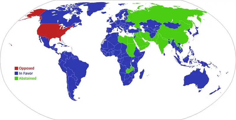 Map: Voting status on the (failed) Arms Trade Treaty of 2006