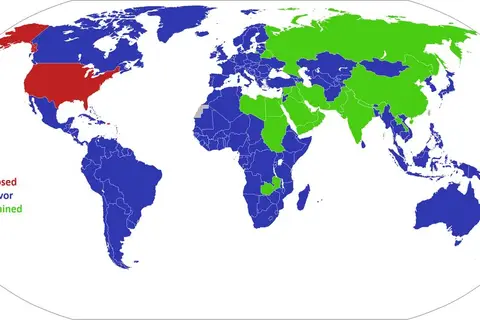 Map: Voting status on the (failed) Arms Trade Treaty of 2006