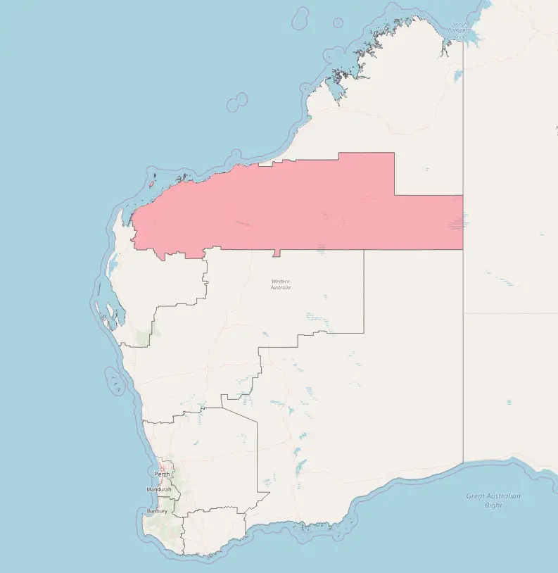Map: Wa Pilbara Region Map