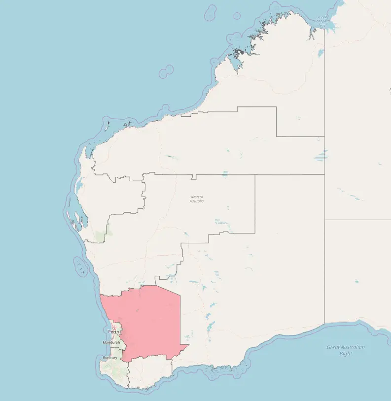 Map: Wa Wheatbelt Region Map