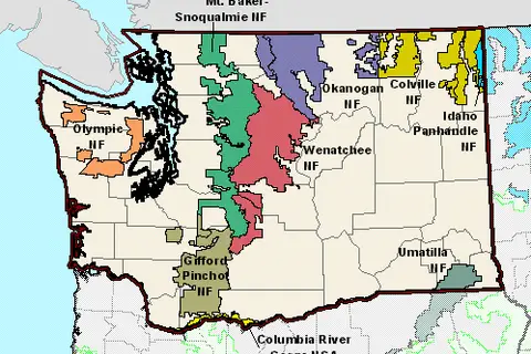 Map: Washington National Forest Map