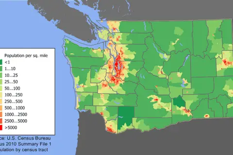 Map: Washington Population Map
