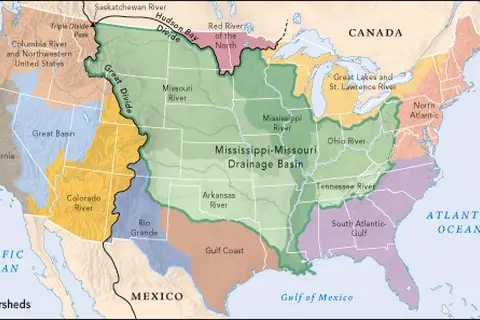 Map: Watersheds in the United States
