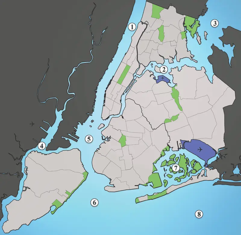 Map: Waterways New York City Map Julius Schorzman