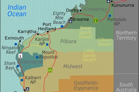 Map: West Australia Region Map