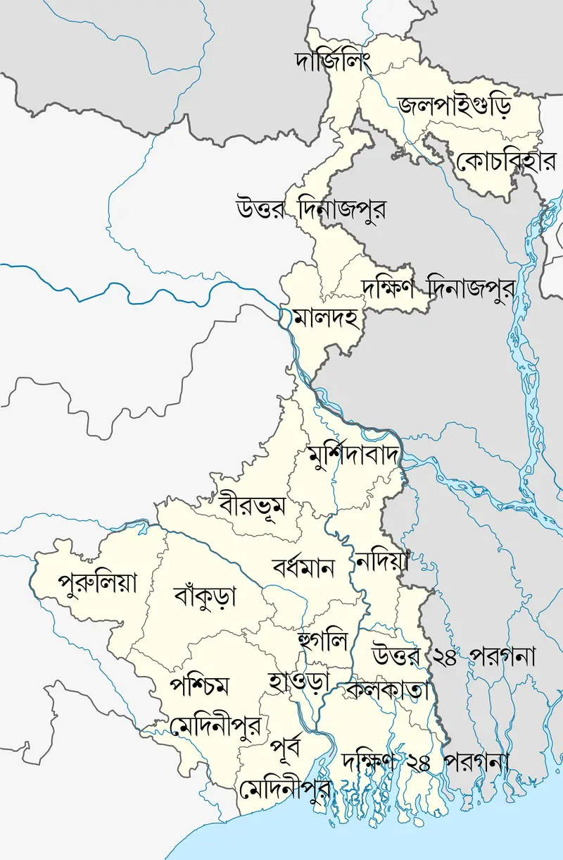 Map: West Bengal District Map