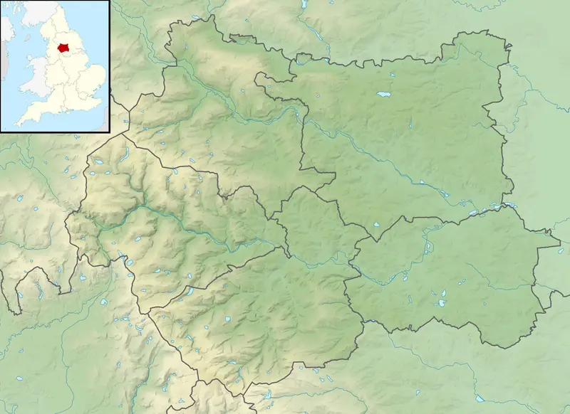 Map: West Yorkshire Uk Relief Location Map