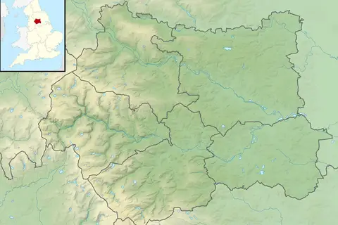 Map: West Yorkshire Uk Relief Location Map