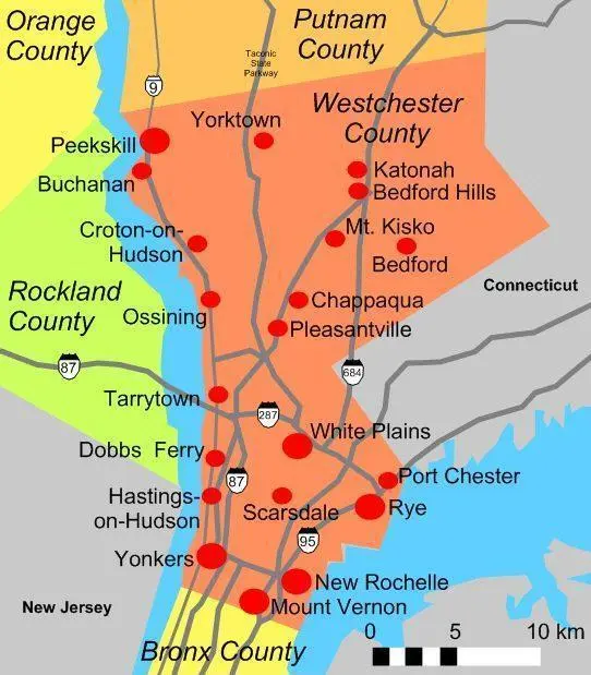 Map: Westchester County Map