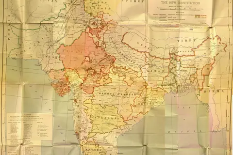 Map: White Paper on Indian States 1950 Map
