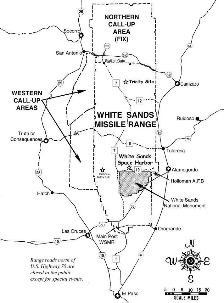 Map: White Sands Missile Range Map