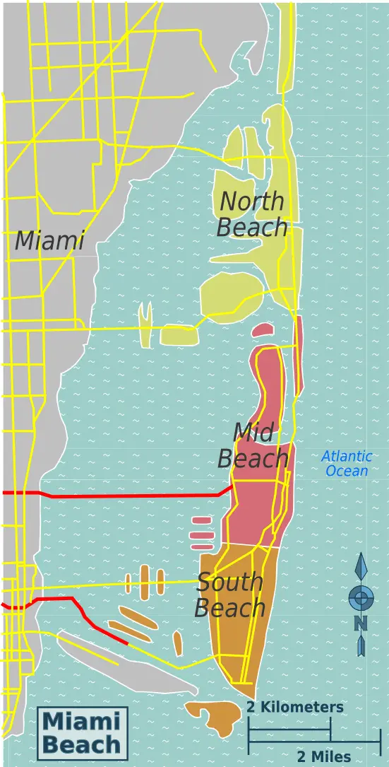 Map: Wikivoyage Miami Beach Map Png