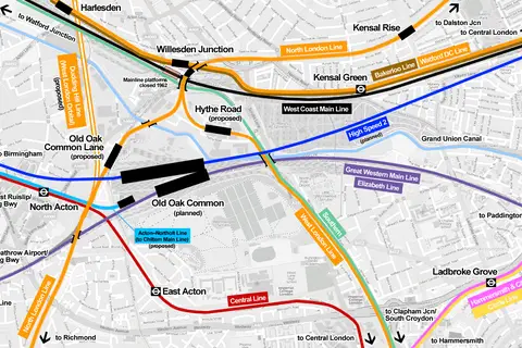 Map: Willesden Junction Map with Old Oak Common