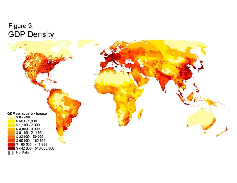 Map: World GDP Density
