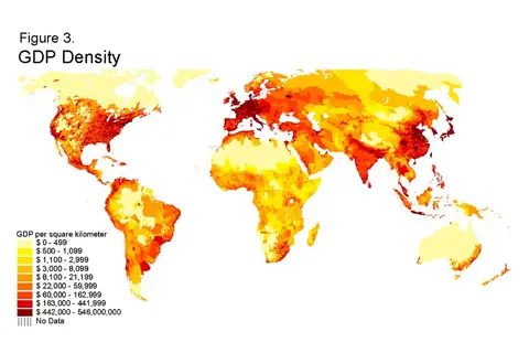Map: World GDP Density