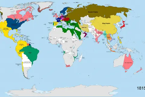 Map: World Map 1815 Cov
